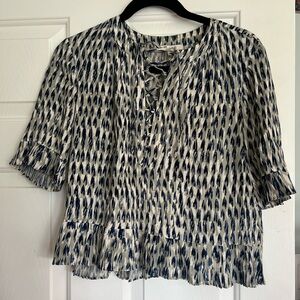 Madewell Blouse. Funky pattern